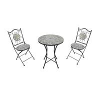 AXI Ensemble bistrot Amélie – Table mosaïque + 2 chaises – Extérieur Beige sable