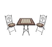 AXI Ensemble bistro Camilla – Table et 2 chaises – Mosaïque vin rouge – Extérieur