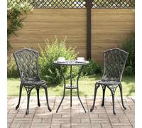 vidaXL Ensemble bistro de jardin 3 pièces Aluminium blanc