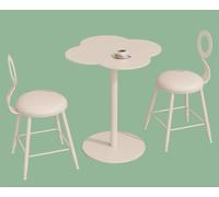 Ensemble bistrot d'extérieur compact - Table de salle à manger en fer et 2 chaises pour petits espaces, parfait pour balcon, jardin et terrasse - Meubles élégants pour la vie en plein air