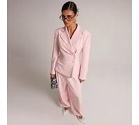 Ensemble Blazer Asymétrique Rose et Pantalon Ballon | Ensemble 2 Pièces Manches Longues Oversize, Pantalon Ballon, Costume Rose, Coupe Oversize / Boyfriend, Fête L,M,S,XL,XS,XXL,XXS,XXXL,XXXXLUnicolor