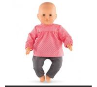 Ensemble blouse framboise et jean - Poupon Classique de Corolle 42 cm