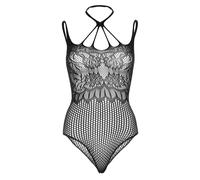 Ensemble body string Ã bretelles et dos nu femme Leg Avenue Noir TU
