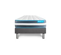 Ensemble BodyForm 90 x 200 cm - 20cm - Mmoire de forme - Equilibr - Sommier Tapissier Gris