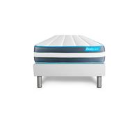 Ensemble 90x200 matelas BodyForm a Memoire de forme 3 zones + sommier kit blanc