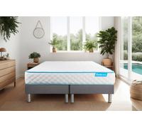 Ensemble BodyOne 180 x 200 cm - 19cm - Mousse - Ferme - Sommier Tapissier Gris