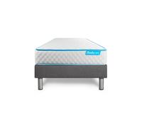 Ensemble BodyOne 90 x 200 cm - 19cm - Mousse - Ferme - Sommier Tapissier Gris