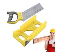 Ensemble Boîte À Onglets Et Scie - Scies À Main Portatives Pour Coupe-bois 44 X 30 10 Cm | Scie D'angle Polyvalente Pour Une Coupe Précise Du Bois, Outil Artisanal Pour Les Projets De Bricolage