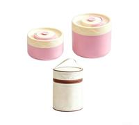 Ensemble Boîte Alimentaire Céramique PP Isolation Thermique(Pink)