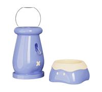 Ensemble bol d'alimentation pour petits animaux en céramique et distributeur d'eau sous vide pour hamsters gerbilles accessoires d'alimentation pour hamster bol distributeur d'eau