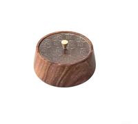Ensemble bol rond et couvercle en bois de noyer, plat de luxe pour fruits, collations, thé, plateau de service rétro pour fête à la maison, boîte de rangement en bois marron naturel, 13,5 x 12 x 7 cm