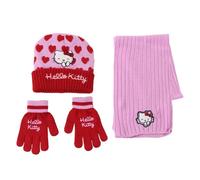 Ensemble bonnet avec gant et Ã©charpe enfant Cerda Hello Kitty Rouge 20x2x52 cm