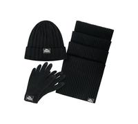 Ensemble bonnet, écharpe et gants Lonsdale Acomb Noir L/XL