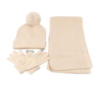 Ensemble Bonnet Echarpe Gant Femme Bonnet Hiver Chaud, Gants Hiver Lot De 4 Unisexe pour Temps Froid avec Doublure Polaire Fil Tricoté De Couleur Unie Au Froid pour Adultes