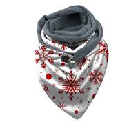 Ensemble Bonnet Echarpe Gant Femme - Écharpe Triangle Polaire Femmes Hiver Chaud Confortable Douce Imprimé Noël Boucle Écharpe Accessoire Mode Saison Froid