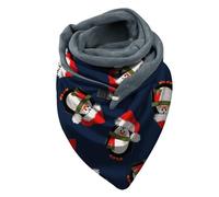 Ensemble Bonnet Echarpe Gant Femme - Écharpe Triangle Polaire Femmes Hiver Chaud Confortable Douce Imprimé Noël Boucle Écharpe Accessoire Mode Saison Froid