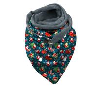 Ensemble Bonnet Echarpe Gant Femme - Écharpe Triangle Polaire Femmes Hiver Chaud Confortable Douce Imprimé Noël Boucle Écharpe Accessoire Mode Saison Froid