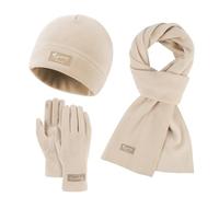 Ensemble Bonnet Echarpe Gant Femme - Ensemble d'hiver Élégant et Chaud Écran Tactile Accessoires Extérieur Unisexe Mode Confortable