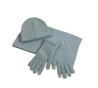 Ensemble Bonnet Echarpe Gant Femme - Ensemble Écharpe Bonnet et Doux pour Hiver Confortable Unisexe Accessoires Chauds