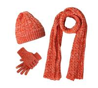 Ensemble Bonnet Echarpe Gant Gant Hiver Tactile, Bonnet Ski Unisexe Slouchy Trois PièCes Hiver Neige Tricoté Moufles Protection ExtéRieure Contre Le Froid Chaud