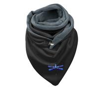 Ensemble Bonnet Echarpe Gant Homme - Écharpe Triangle Dames Chaude en Polaire avec Impression Pissenlit et Double Couture pour Saisons Automne Hiver