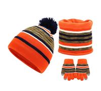 Ensemble Bonnet Echarpe Gants Femme 3 en 1, Ensemble Hiver Femme 3en1 Bonnet Echarpe Gants Tricoté Chauds Écharpe en Tricot avec Doublure Polaire Cadeaux Noel Hiver pour Extérieur Sports Ski