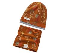 Ensemble Bonnet Et Écharpe d'hiver pour Bébé Design en Coton Extensible sans Bords Les Jeux en Plein Air Et Les Accessoires d'hiver Tout-Petits par Temps Froid