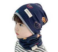 Ensemble Bonnet Et Écharpe d'hiver pour Bébé Design en Coton Extensible sans Bords Les Jeux en Plein Air Et Les Accessoires d'hiver Tout-Petits par Temps Froid