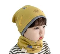 Ensemble Bonnet Et Écharpe d'hiver pour Bébé Design en Coton Extensible sans Bords Les Jeux en Plein Air Et Les Accessoires d'hiver Tout-Petits par Temps Froid