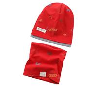 Ensemble Bonnet Et Écharpe d'hiver pour Bébé Design en Coton Extensible sans Bords Les Jeux en Plein Air Et Les Accessoires d'hiver Tout-Petits par Temps Froid