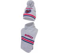 Ensemble bonnet et écharpe Mickey Mouse pour bébé - Protection douillette en hiver Gris 48 cm