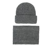 Ensemble bonnet et écharpe pour enfant garçon et fille - Chaud - Mignon - Solide - En polaire - Cache-cou, GY3., 0-2 Jahre