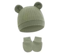 Ensemble Bonnet Et Gants Pour Nouveau-né Tissu En Coton Doux Et Respirant Mitaines Pour Chapeau Doux Pour La Peau Empêche Les Rayures Ensemble De Gants Pour Bébé Nouveau-né
