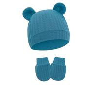 Ensemble Bonnet Et Gants Pour Nouveau-né Tissu En Coton Doux Et Respirant Mitaines Pour Chapeau Doux Pour La Peau Empêche Les Rayures Ensemble De Gants Pour Bébé Nouveau-né