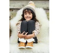 Ensemble bonnet et snood jacquard fille beige imprimé 2/3A