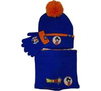 Ensemble Bonnet Gants cache cou DBZ (snood ou tour de cou double a l'interieur) (Ensemble bonnet + gants + snood Dragon Ball Super)