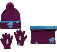 Ensemble Bonnet Gants cache cou Frozen (snood ou tour de cou double a l'interieur) (Set gants bonnet avec cache cou Frozen)