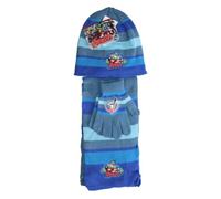 ensemble bonnet gants echarpe avengers bleu