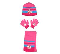 Ensemble bonnet + gants + écharpe Minnie Disney (set bonnet gants + écharpe Minnie - B)