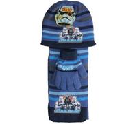 ensemble bonnet gants echarpe star wars bleu