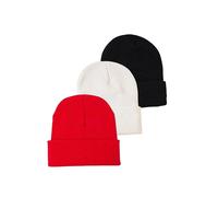 Ensemble bonnet pliable unisexe - noir, blanc et rouge (paquet de 3)