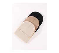 Ensemble bonnet pliable unisexe - noir, taupe clair et pierre (paquet de 3)