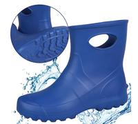 Ensemble - bottes de pluie bleues et gants de jardin colorés