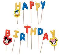 Ensemble Bougies sur pîques Anniversaire Happy Birthday Disney Mickey Mouse