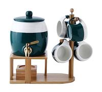Ensemble bouilloire froide en céramique et tasses à eau avec robinet