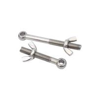 Ensemble boulon-raccord en acier inoxydable 304 + écrou papillon/vis œil de poisson M5M6M8M10(OD 26mm)