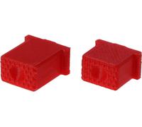 Ensemble : Bouton pour klaxon et appel de phare 3D, Rouge, Double interrupteur - pour S51, S70, SR50, SR80 - MZ ETZ