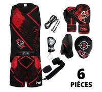 Ensemble Boxe Enfants - PSS - E3X - Short & Débardeur - Gants 4 oz - 2 Pattes d'Ours 13-14 ans