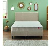 Ensemble boxspring sommier à ressorts + tête de lit + pieds chenillé lin Epeda ENCHANTEUR 200X200