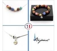 Ensemble bracelet-bracelet en perles d'œil de tigre + tourmaline multicolore + tourmaline pastèque + chaîne en bois d'acier inoxydable de 8 mm